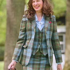 Harris Tweed Dames Jasje Carola In Highland Check