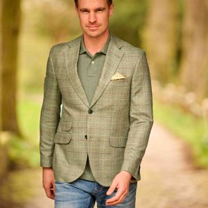 Zijden Jasje London In Green Check
