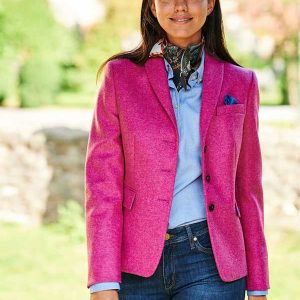 Harris Tweed Dames Blazer LadiesClub In Pink