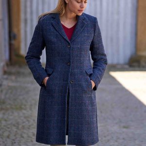Harris Tweed Damesjas Emilia In Scottish Blue