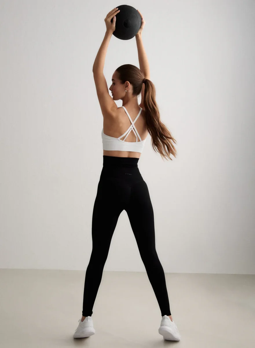 Black Shape Seamless Core Control Tights - Afbeelding 2