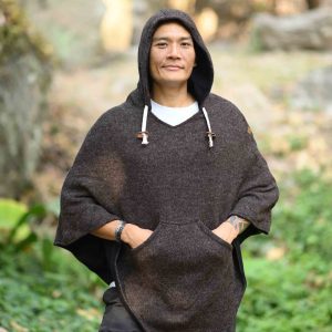 Wollen poncho Abajo